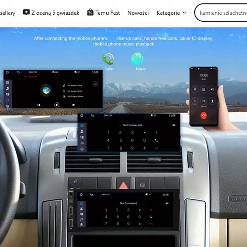 RADIO Odtwarzacz 1DIN i dla Androida Auto samochodowy odtwarzacz MP5 na Arena.pl