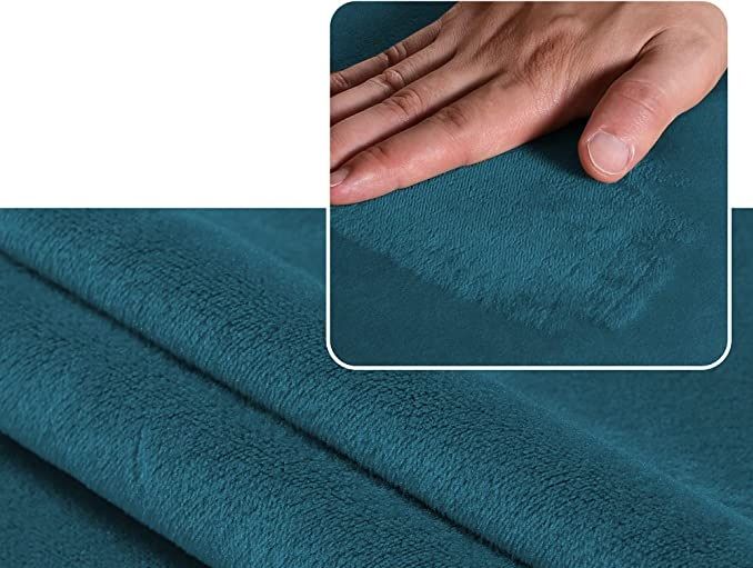 POKROWIEC NA SOFĘ KANAPĘ ELASTYCZNY WELUR 145-185 CM 2OS TURKUSOWY zdjęcie 6