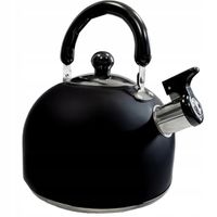 CZAJNIK STALOWY CZARNY INDUKCJA GAZ Z GWIZDKIEM BEZPRZEWODOWY 2,5L DUŻY