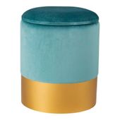 Puf glamour Velvet VWF17B00B-L-M Moos welurowy złoty miętowy