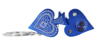 Fajka Metalowa Lufka Fifka w Kształcie Pik w Formie Breloka 4 cm Niebieska