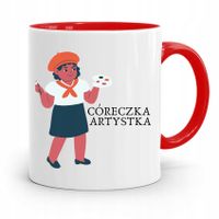 Kubek Czerwony Prezent Dla Córki Córeczka Artystka Z Nadrukiem Ze Zdjęciem