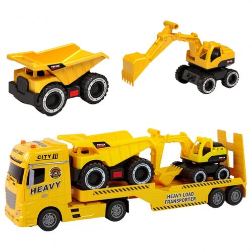 WOOPIE Samochód Laweta z Pojazdami Budowlanymi na Arena.pl