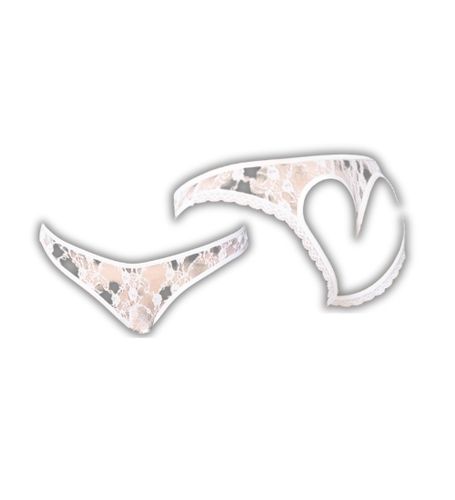 Białe stringi z wycięciem na pośladki M/L na Arena.pl