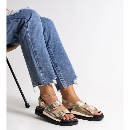 Złote sandały na platformie r.41 na Arena.pl