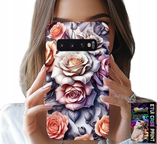 ETUI DO SAMSUNG GALAXY S10 - KWIECISTE WZORY RÓŻA RÓŻE KWIATKI CASE na Arena.pl