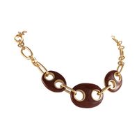 choker z czekoladowymi elementami (c25/lat/135/3au)