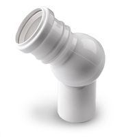 kolano nastawne 50/0-90 białe - hp/u5n