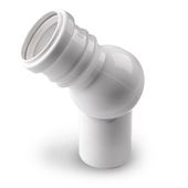kolano nastawne 50/0-90 białe - hp/u5n