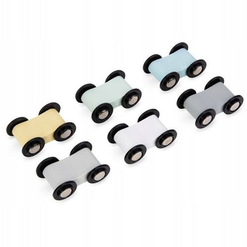 MAMABRUM Drewniany Tor Zjeżdżalnia Dla Samochodów 6 Pięter + 6 Autek na Arena.pl