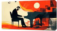 Obraz 90x50cm Pianista