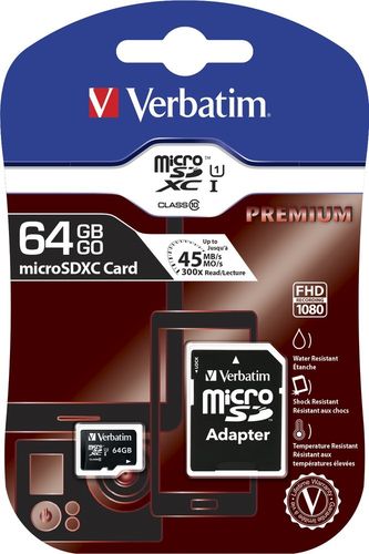 Verbatim Micro SDHC 64GB Class10 UHS-I + Adapter na Arena.pl