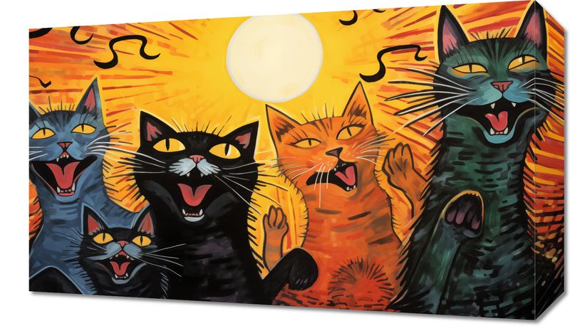 Obraz 50x30cm Kocie Koncertowanie zdjęcie 1