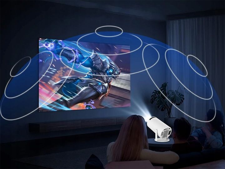 Projektor LED Magcubic HY300 PRO + Bateria biały zdjęcie 9