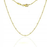 ŁAŃCUSZEK NASZYJNIK KULKI ANKIER POZŁACANY ZŁOTO