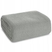 Koc narzuta BUKLA 70x160 Eurofirany srebrny miękki ciepły baranek