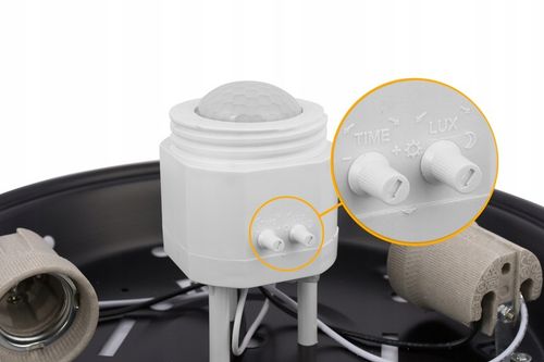 Plafon LED Lampa sufitowa Panel Czujnik ruchu i zmierzchu E27 na Arena.pl