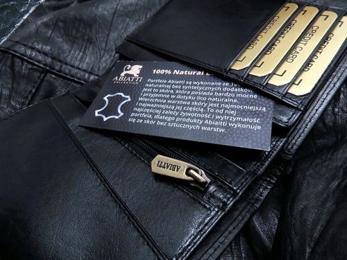 SKÓRZANY PORTFEL MĘSKI ABIATTI OCHRONA KART RFID ! na Arena.pl
