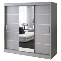 Szafa Przesuwna 200cm PEPE Antracyt Garderoba RÓŻNE KONFIGURACJE