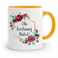 Kubek Żółty Dzień Babci Dla Kochanej Babci! Z Nadrukiem Ze Zdjęciem