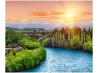 60X50CM RZEKA CLUTHA NOWEJ ZELANDII OBRAZ ŚCIAN DREWNIANE