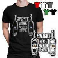KOSZULKA T-SHIRT MĘSKI WZORY - SZWAGIER NIE PYTA, POLEWA PREZENT - XXXL 3XL