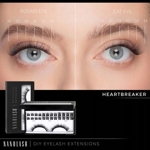 Rzęsy bondingowe do samodzielnej aplikacji HEARTBREAKER Nanolash 36 kępek na Arena.pl