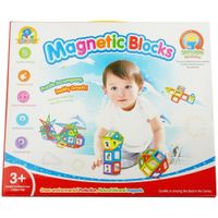 Kolorowe klocki konstrukcyjne magnetyczne 24 el. płytki