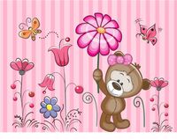 FOTOTAPETA 3d dla dzieci miś misie pluszaki sówki