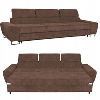 Sofa kanapa 3 os rozkładana z f. spania Savio Family meble brąz sztruks