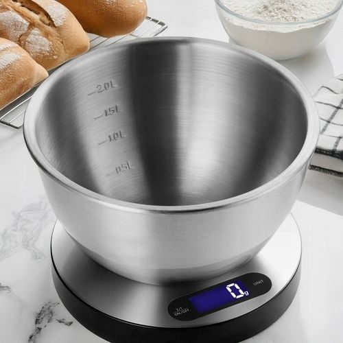 WAGA KUCHENNA ELEKTRONICZNA PRECYZYJNA Z MISĄ SREBRNA LCD 1G / 5KG na Arena.pl