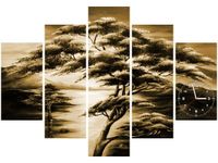 105CM 150CM ZEGAR 5 ELEM SILNE DRZEWA DRUK OBRAZ