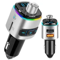 TRANSMITER FM BLUETOOTH ŁADOWARKA 2X USB SD QC 3.0