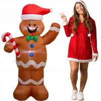 CIASTEK nadmuchiwany ŚWIECĄCY DUŻY pompowany LED 155cm dmuchaniec JUMIhome