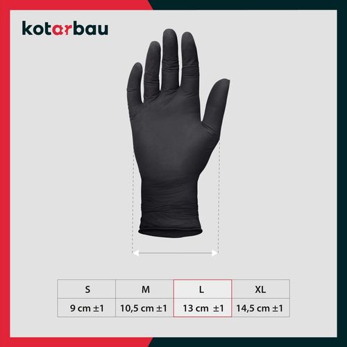 RĘKAWICE L RĘKAWICZKI JEDNORAZOWE CZARNE NITRYLOWE 100SZT NITRYL na Arena.pl