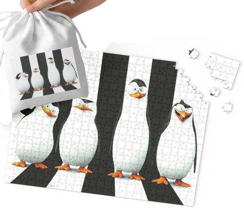 PUZZLE - Pingwiny z Madagaskaru WZORY Z BAJEK PREZENT 120el + WORECZEK na Arena.pl