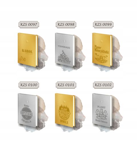 PLANER z imieniem kalendarz dzienny A4 2026 złoty srebrny z grawerem na Arena.pl