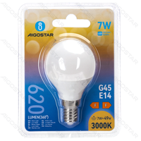 Żarówki LED G45 E14 7W 3000K 2 sztuki w blistrze do salonu energoszczędne