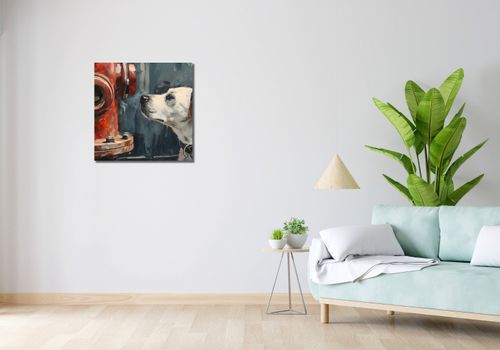 Obraz 60x60cm Kumpel przy Hydrancie na Arena.pl