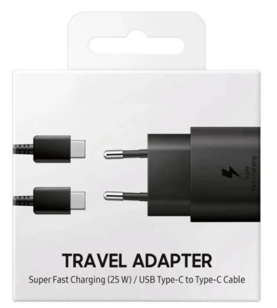 Szybka ładowarka sieciowa 25W USB C + kabel 1M do Samsung Galaxy S10, S20, S21, S22 zdjęcie 1