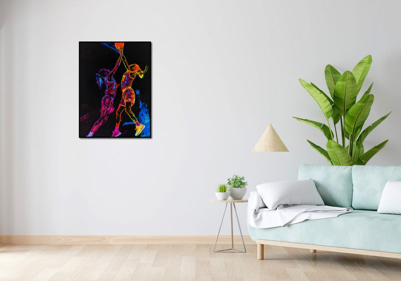 Plakat 60x80cm Mecz W Kosza zdjęcie 4
