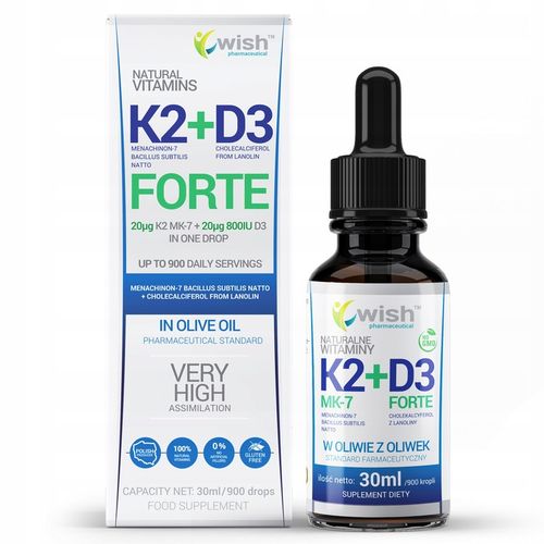 Witamina K2 MK-7 + D3 Forte w Kroplach 30ml na Arena.pl