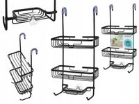 Półka łazienkowa trzypoziomowa SHOWER BLACK