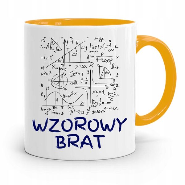 Kubek Żółty Prezent Dla Brata Wzorowy Brat Z Nadrukiem Ze Zdjęciem zdjęcie 1