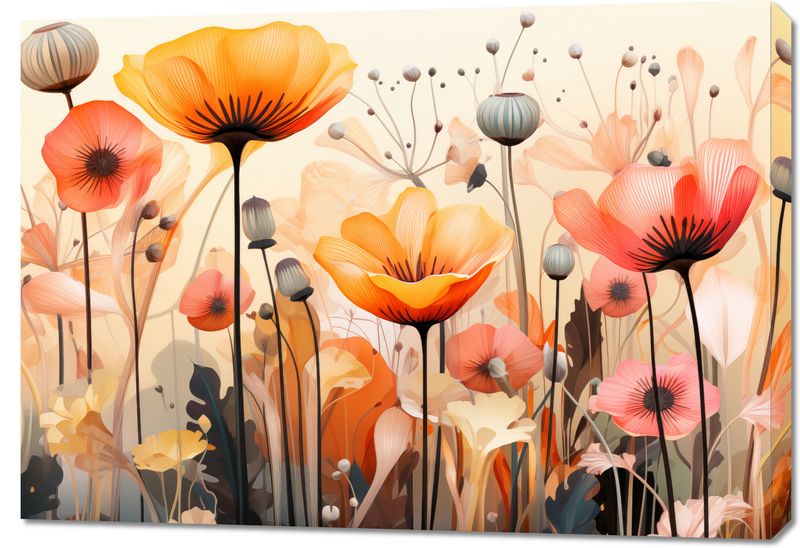 Obraz 100x70cm Taneczne Maki zdjęcie 1