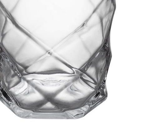 Komplet zestaw 6 szklanek do napojów wody drinków 330 ml geometryczny wzór na Arena.pl