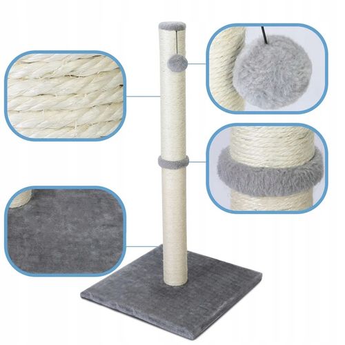 STABILNY WYSOKI SŁUPEK DRAPAK DO DRAPANIA 88 CM DLA KOTA SZEROKA PODSTAWA na Arena.pl