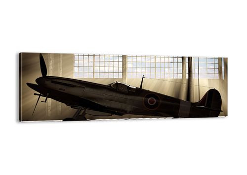 Obraz Na Płótnie - Samolot Hangar - 90X30 Cm - Ab90X30-2969 na Arena.pl