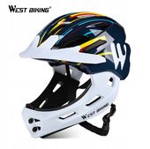 WEST BIKING KASK DZIECIĘCY SZCZĘKOWY 2W1 OCHRONNY NA ROWER I HULAJNOGĘ