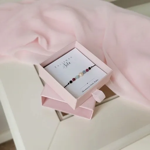 Bransoletka Talizman Siła Onyks Rubin Akwamaryn zdjęcie 4